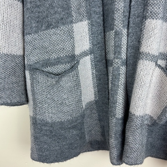 American Eagle Woman's Size Medium Open Cardigan Oversized Tunic Length Grey - Picture 3 of 6